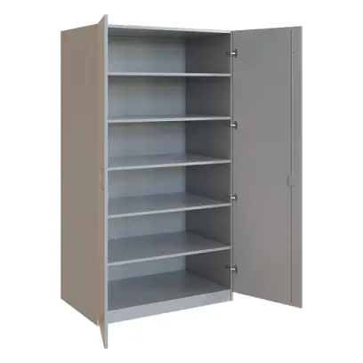 Q 25-100 skříň šatní, 2-dvéřová, 1000x600x1800mm, šedá